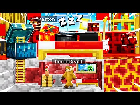 I Built A TINY TUNNEL HOUSE Under My FRIENDS HOUSE in Minecraft!