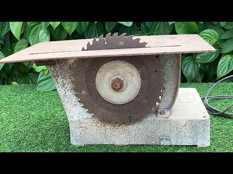 Restoration A Rusted Antique Table Saw // Restore And Reuse Old Antique Table Saws
