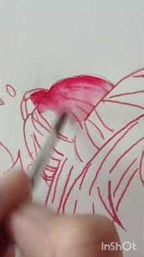 The drawing of Anime with glass pen.👓 🖊