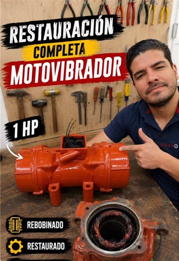 Reparación completa de un motovibrador de 1 HP | Resultado sorprendente #motorelectrico #reels #rebobinado #electricmotor #restauracion