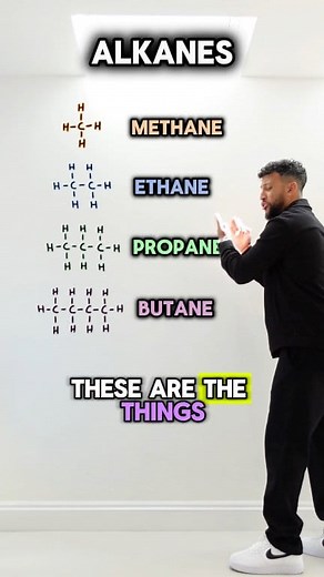 Chemistry class - alkanes explained 👌🏽#alkanes #methane #ethane #propane #butane #organicchemistry #hydrocarbons #exams #revision #gcse #stem #school #science #combinedsciencegcse #chemistry | Matt Green