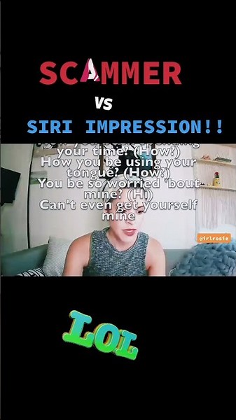 Scammer Prank! 🧔🏻‍♂️ “HEY SIRI SHUT UP!” #funny #irlrosie #comedy