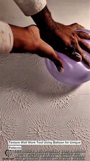 Texture Wall Work Tool Using Balloon for Unique Patterns #worktool