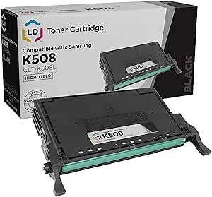 LD © Remanufactured Replacement for Samsung CLT-K508L High Yield Black Laser Toner Cartridge for use in Samsung CLP-620ND, CLP-670N, CLP-670ND, CLX-6220FX, and CLX-6250FX Printers