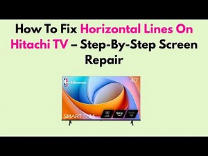 How To Fix Horizontal Lines On Hitachi TV – Step-By-Step Screen Repair