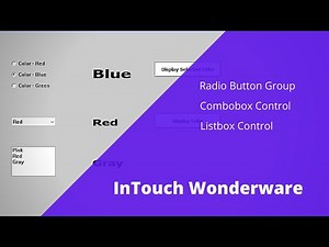 InTouch SCADA Tutorial : Radio Button, Combobox, List box - tutorial for beginner