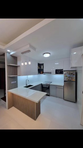 Small Kitchen Renovation by #TeamDTD White and Gray.😍 #dtddesignstudio #gawangdtdyern #dtdbeforeandafter #kitchenrenovation #modularkitchen #ModularCabinetPH #modularcabinet | DTD Design Studio Modular and Interior Fit-Out
