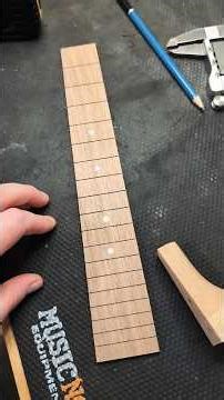 part 14 Ukulele Kit Project, adding fretboard side dots #stewmac