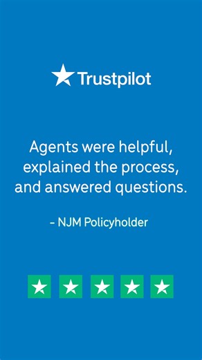 Insurance is our business, but service is our passion. An NJM policyholder shares a 5-star Trustpilot review of their experience. ⭐ ⭐ ⭐ ⭐ ⭐ Join the NJM family at njm.com/quote 🤗 | NJM Insurance Group
