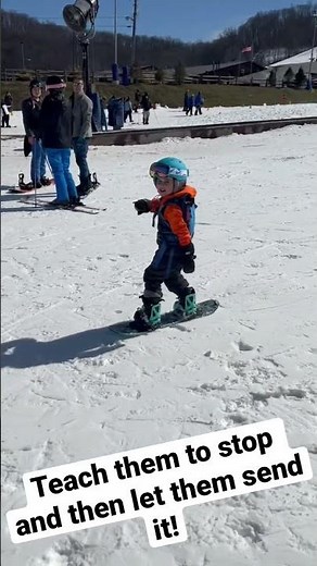 4 year old learning to snowboard #snowboarding #kids