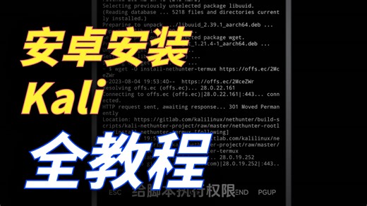 【手机黑客工具】一分钟在手机装好黑客渗透工具kali Linux