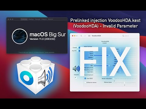 Fix VoodooHDA Big Sur 11.3 OC (CC)