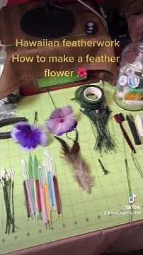 Making a feather flower