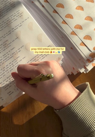 one of my favorite parts of preparing each month’s mail club because I get so sappy thinking about mailing my letters to so many beautiful people 🥹💌 You can sign up to receive March’s mail club by the end of February! 🍊⭐️🌱 #mailclub #journaling #stickers #analog