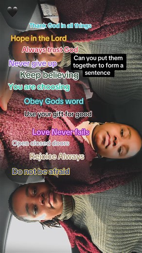 We used the little words that we have to motivate ourselves #viraltiktokmotivation❤️❤️❤️❤️☝️