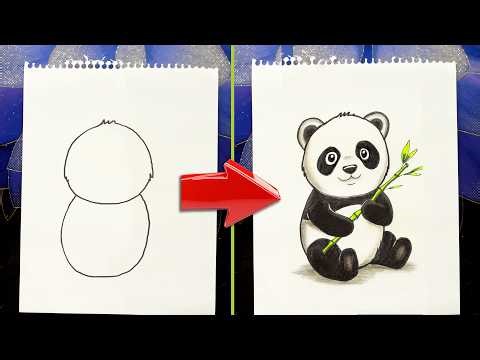 How to Draw a Cute Panda Step by Step | Easy Animal Drawing Tutorial for Beginners