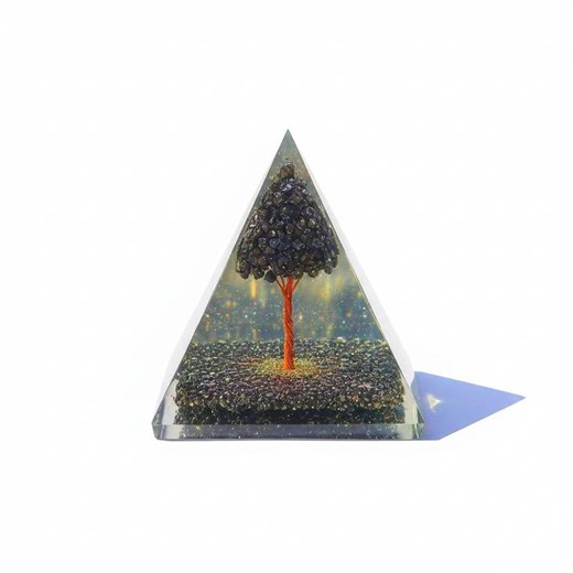 Pyrite Orgonite Pyramid | Copper Wire Tree, EMF Protection - Etsy