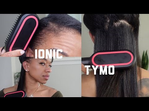 TESTING OUT THE TYMO IONIC HAIR STRAIGHTENING BRUSH| NATURAL HAIR| AMAZON FINDS