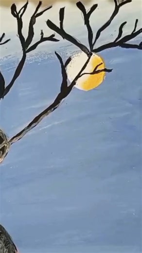 Let's draw a "Sakura"tree. #art #acrylicscenery #craftidea #satisfying #painting #acrylicpainting