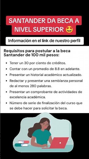 Beca Santander para estudiantes de nivel superior, monto y fechas de registro