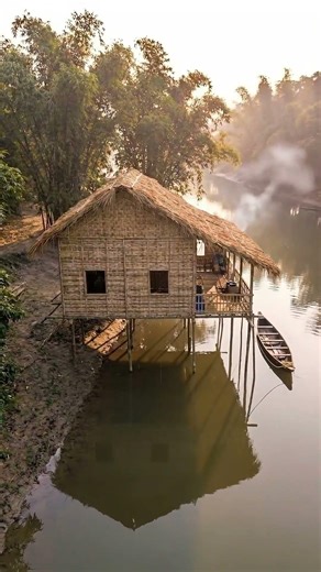 From River Mud to Dream Floating House 🏡🔥#dreambuild #constructionlife #riverhouse #cinematicbuild