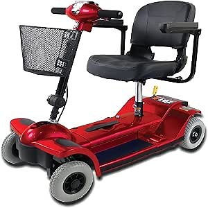 Zip’r Traveler Xtra 4 Wheel Spacious Long Range Mobility Scooter - Folding Motorized Wheelchair - Mobility Scooter for Adults, Travel, Seniors, Elderly - Mobility Scooters -