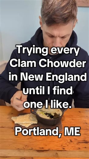 Juan Nicolón | Trying every Clam Chowder in New England until I find one I like. Portland ME. | Instagram