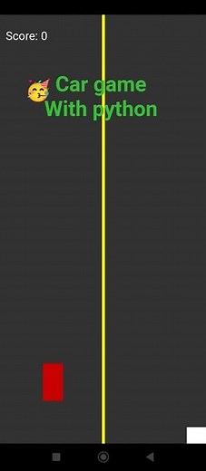 make a car game with python| pygame 🥳