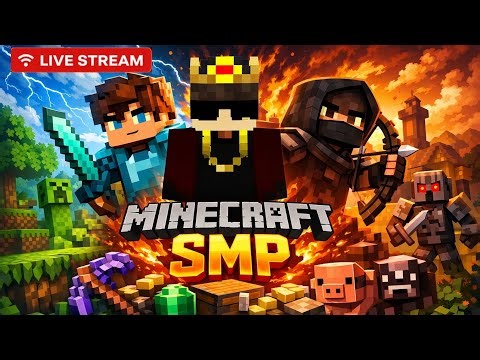 New Cracked Private Public survival Smp live For Minecraft | Mcpe/java 1.21💧| 24/7 #minecraft #live