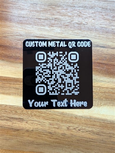 Custom Engraved Metal QR Code Sign - Indoor/outdoor Plaque - Etsy