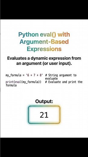 python eval function explained