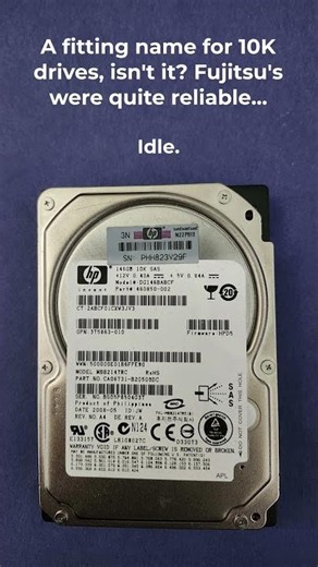Fujitsu Allegro 10SE MBB2147RC (HP OEM) HDD Sounds | #harddrivesounds
