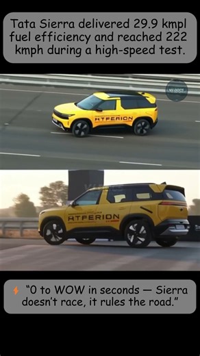 NEW CAR | 🚗🔥 Tata Sierra SHOCKER: 29.9 kmpl & 222 kmph! Mileage #shorts #shortsfeed #viral #trending