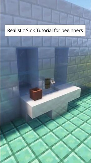 Minecraft Realistic Sink Tutorial for beginners #minecraft