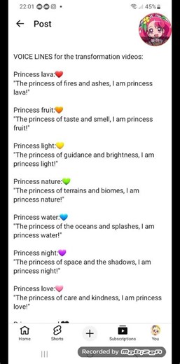 Princess Light Voicelines @bunnyhopANDcrew
