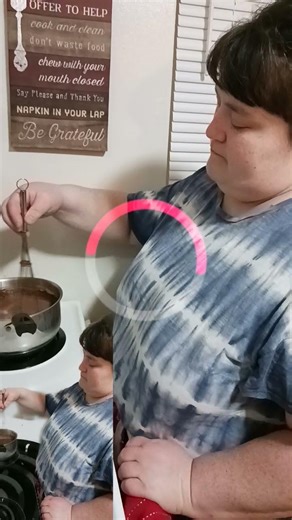 Simpsons character making chocolate pudding