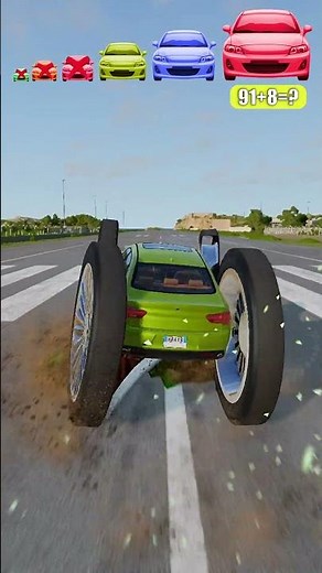 Big and Small Cars vs Jelly 💥 | BeamNG Drive #shorts