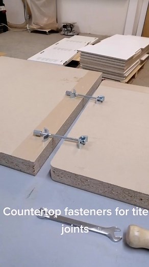 Countertop fasteners for perfect, tite joints. #woodworker #handtool #...