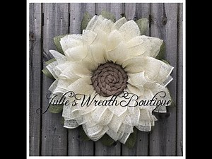 Ivory Sunflower Wreath | Facebook Live Tutorial