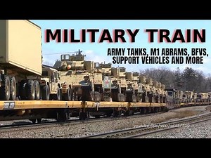 Military Train with Army Tanks, M1 Abrams, , Bradley's (BFV), support vehicles, and more!
