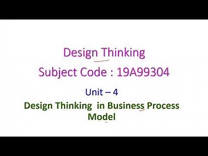 Design Thinking in Business Process Model - Design Thinking-Unit-4-19A99304