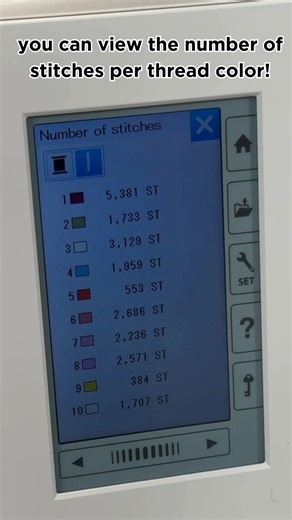 Choosing thread colors just got easier! The on-screen Color List Key helps you plan every shade before you stitch, and the Stitch Number Key keeps you on track throughout your design. Explore our full lineup of embroidery machines and find the perfect model to bring your next project to life. https://janome.pulse.ly/3m2ui5nsjt #janome #embroidery #threadcolor | Janome Sewing Machines