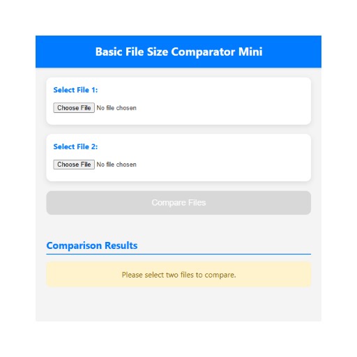 Basic File Size Comparator Mini