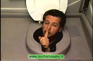 Head in the toilet prank.