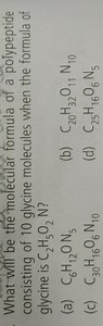 What will be the molecular formula of a polypeptide consisting ... | Filo