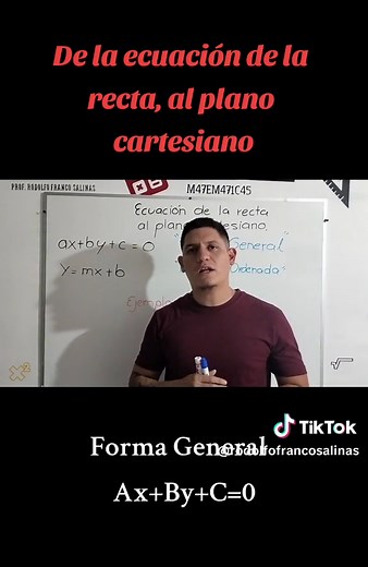 Ecuación de la Recta y su Gráfica en el Plano Cartesiano