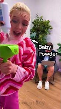 Powder-Puff Your Way to Farting Fame! 💨🏆 The Ultimate Fake Fart Prank! #shorts