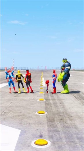 SPIDE-RMAN VS SPIDARMAN SUPERHEROES BATTLE #gta5 #shorts #hulk