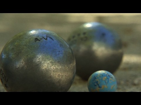 The French game of pétanque, an institution in Provence