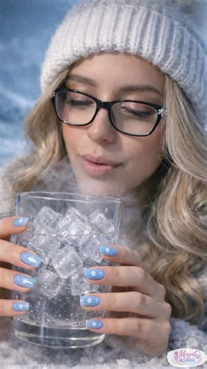 Ice Glass Tapping ASMR ❄️🧊 (So Cold It Smokes) #ASMR #IceASMR #TappingASMR #relaxing #SleepASMR